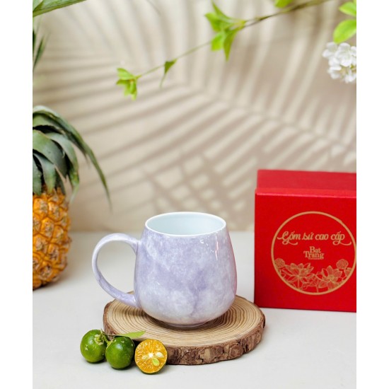 Ly tách cafe trứng các màu vân đá LT03E