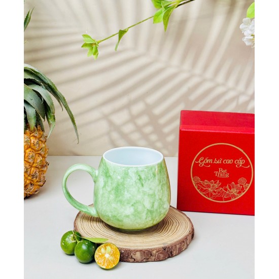 Ly tách cafe trứng các màu vân đá LT03E
