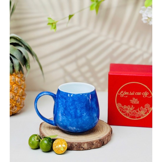 Ly tách cafe trứng các màu vân đá LT03E