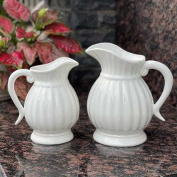 Lọ hoa dáng bình sữa mỏ vịt trắng LH024