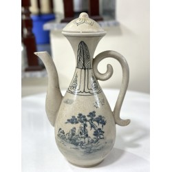 Nậm rượu Bát Tràng men rạn giả cổ NR02A