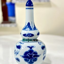Nậm rượu vẽ phượng men lam 650ml NR05C Nậm rượu vẽ phượng men lam 650ml NR05C