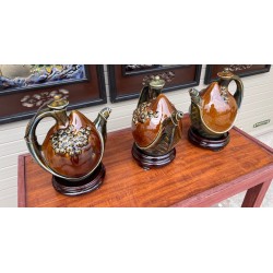 Nậm rượu hoa đào nổi NR07