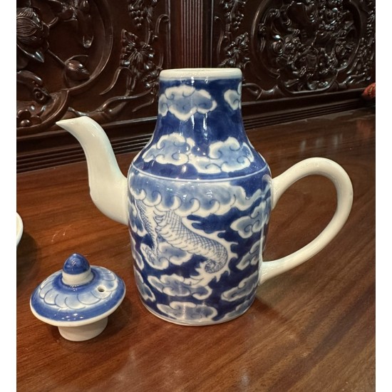 Bình rót rượu Bát Tràng vẽ long ẩn NR12A Bình rót rượu Bát Tràng vẽ long ẩn NR12A