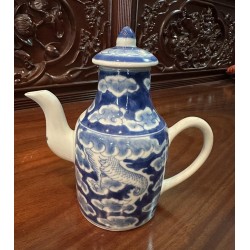 Bình rót rượu Bát Tràng vẽ long ẩn NR12A