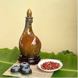 Nậm rượu dáng Mông Cổ màu men mật NR14A Nậm rượu dáng Mông Cổ màu men mật NR14A
