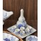 Bộ nậm rượu Bát Tràng vẽ hoa mẫu đơn NR16A