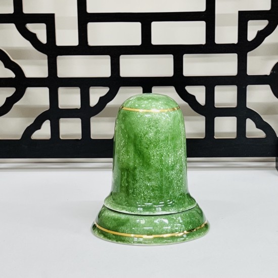 Ống tăm men vân đá vẽ chỉ vàng - Phụ kiện ấm chén