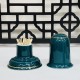 Ống tăm men vân đá vẽ chỉ vàng - Phụ kiện ấm chén