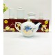 Bộ ấm trà vẽ sen xanh chỉ vàng Bát Tràng quà tân gia AC27P
