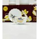 Bộ ấm trà vẽ sen xanh chỉ vàng Bát Tràng quà tân gia AC27P