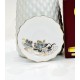 Bộ ấm trà vẽ sen xanh chỉ vàng Bát Tràng quà tân gia AC27P