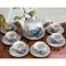 Bộ ấm chén men rạn Bát Tràng vẽ hoa sen AC38A