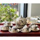 Bộ ấm chén Bát Tràng cao cấp vẽ vàng họa tiết Tùng chùa AC38B
