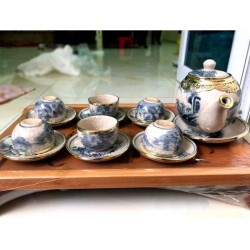 Ấm chén bát tràng giả cổ giá rẻ AC49 Ấm chén bát tràng giả cổ giá rẻ AC49