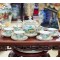 Bộ ấm chén cao cấp phú quý sơn thủy bổ khung vẽ màu AC27H