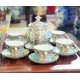 Bộ ấm chén cao cấp phú quý sơn thủy bổ khung vẽ màu AC27H