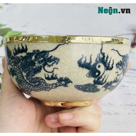 Bộ 6 chén bát thờ cúng men rạn Bát Tràng CD01A