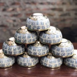 Bộ bát đũa thắp hương men rạn Bát Tràng bọc đồng CD02 Bộ bát đũa thắp hương men rạn Bát Tràng bọc đồng CD02