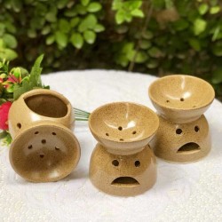 Bếp nướng bồ kết xông nhà mini Bát Tràng màu cà phê DX01 Bếp nướng bồ kết xông nhà mini Bát Tràng màu cà phê DX01