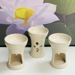 Bếp xông tinh dầu mini mặt tròn gốm Bát Tràng DX06 Bếp xông tinh dầu mini mặt tròn gốm Bát Tràng DX06