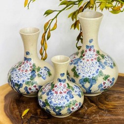 Bình hoa dáng củ tỏi men rạn Bát Tràng CT01 Bình hoa dáng củ tỏi men rạn Bát Tràng CT01