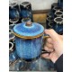Cốc sứ có nắp men hỏa biến dáng vuông Bát Tràng Cốc sứ có nắp men hỏa biến dáng vuông Bát Tràng