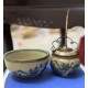 Điếu bát mini giả cổ men rạn vẽ sơn thủy số 2 Điếu bát mini giả cổ men rạn vẽ sơn thủy số 2