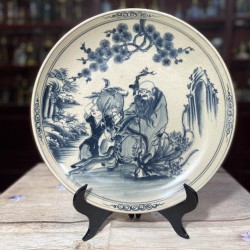 Đĩa gốm sứ men rạn Bát Tràng Đào Trường Thọ D20 Đĩa gốm sứ men rạn Bát Tràng Đào Trường Thọ D20