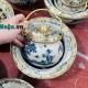 Điếu bát Bát Tràng men rạn họa tiết sơn thủy DB01C