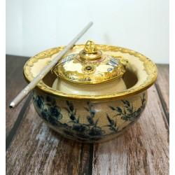 Điếu bát men rạn giả cổ bọc đồng DB12 Điếu bát men rạn giả cổ bọc đồng DB12