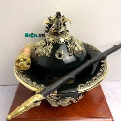 Điếu bát bọc đồng hình Kỳ Lân cao cấp DB30C Điếu bát bọc đồng hình Kỳ Lân cao cấp DB30C