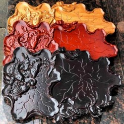 Khay trà sen cá bằng gỗ hương KT09C Khay trà sen cá bằng gỗ hương KT09C