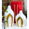 Bộ 2 bình gốm decor nghệ thuật vẽ nhũ vàng DE04