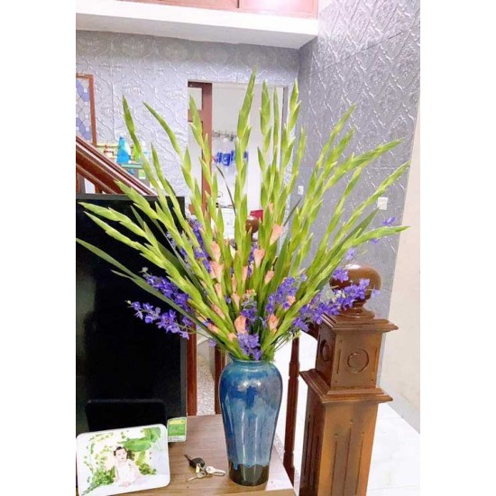 Bình hoa cao dáng đùi dế vân đá hỏa biến LH07 Bình hoa cao dáng đùi dế vân đá hỏa biến LH07