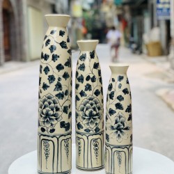 Bộ 3 chai miệng loe hoa dây LH13B