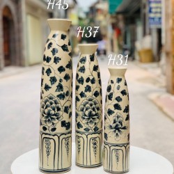 Bộ 3 chai miệng loe hoa dây LH13B Bộ 3 chai miệng loe hoa dây LH13B