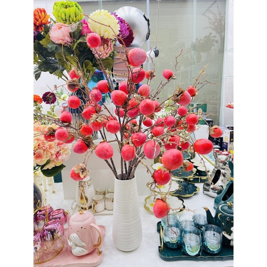 Lọ (bình) hoa trắng dáng lò xo xoắn LH017