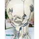 Mai bình vẽ vàng hoa sen men rạn Bát Tràng MB01