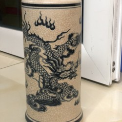 Ống hương men rạn giả cổ vẽ hình rồng OH01 Ống hương men rạn giả cổ vẽ hình rồng OH01