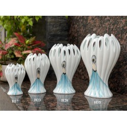 Lọ hoa dáng bàn tay Phật vẽ cô gái LH033CG