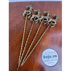 Phụ kiện điếu bát thông điếu đồng tuần lộc