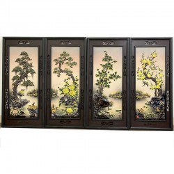 Tranh tứ quý Bát Tràng TG04 Tranh tứ quý Bát Tràng TG04