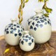 Bộ 3 vò miệng tam giác hút tài lộc hoa dây men rạn VL01