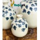 Bộ 3 vò miệng tam giác hút tài lộc hoa dây men rạn VL01